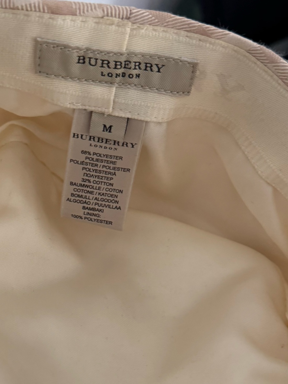 Y2K Burberry London Vintage Pink Nova Check Newsboy Cap - Picture 4 of 4